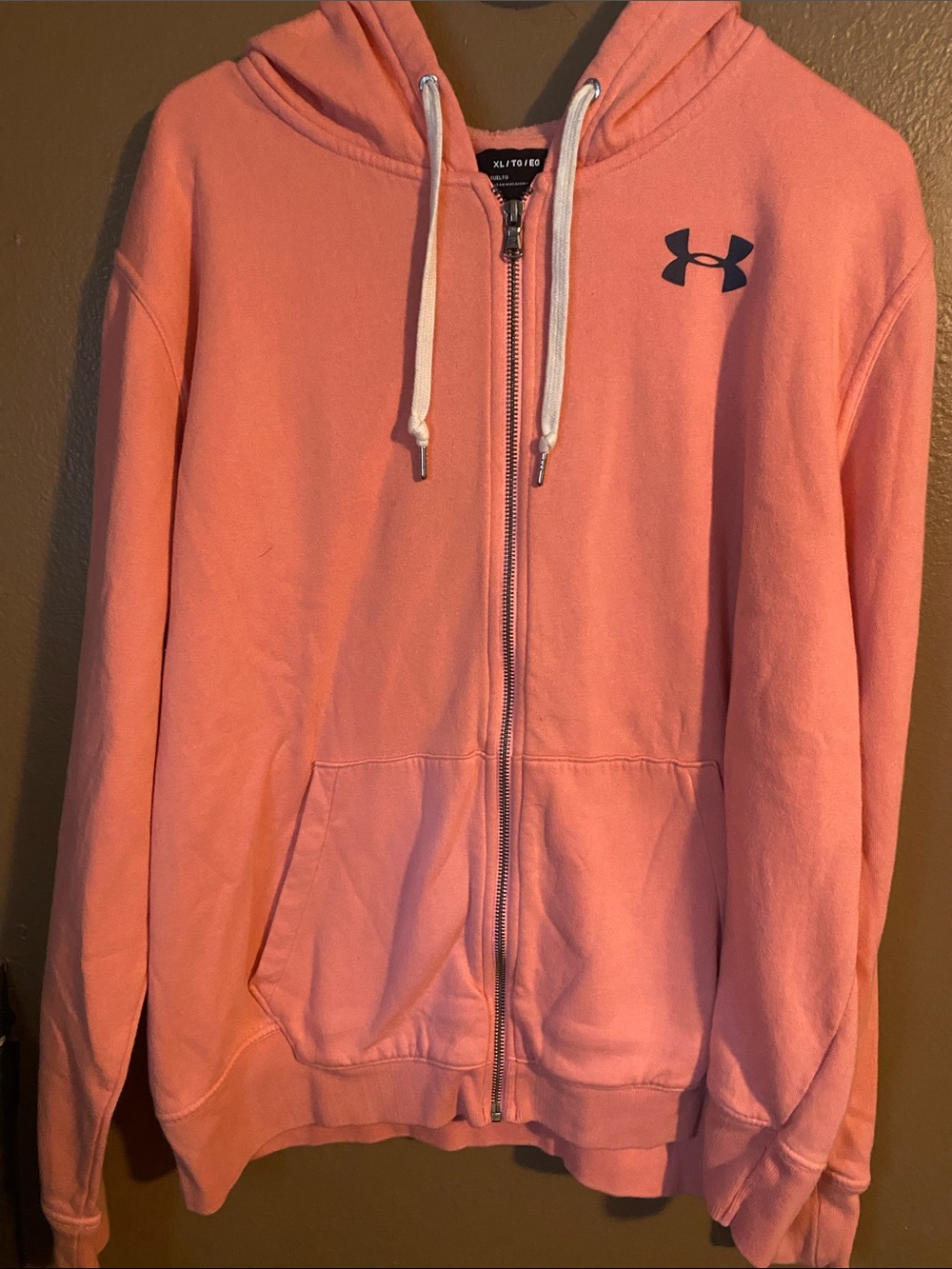 Under Armour Coral Pink Full-Zip Hoodie